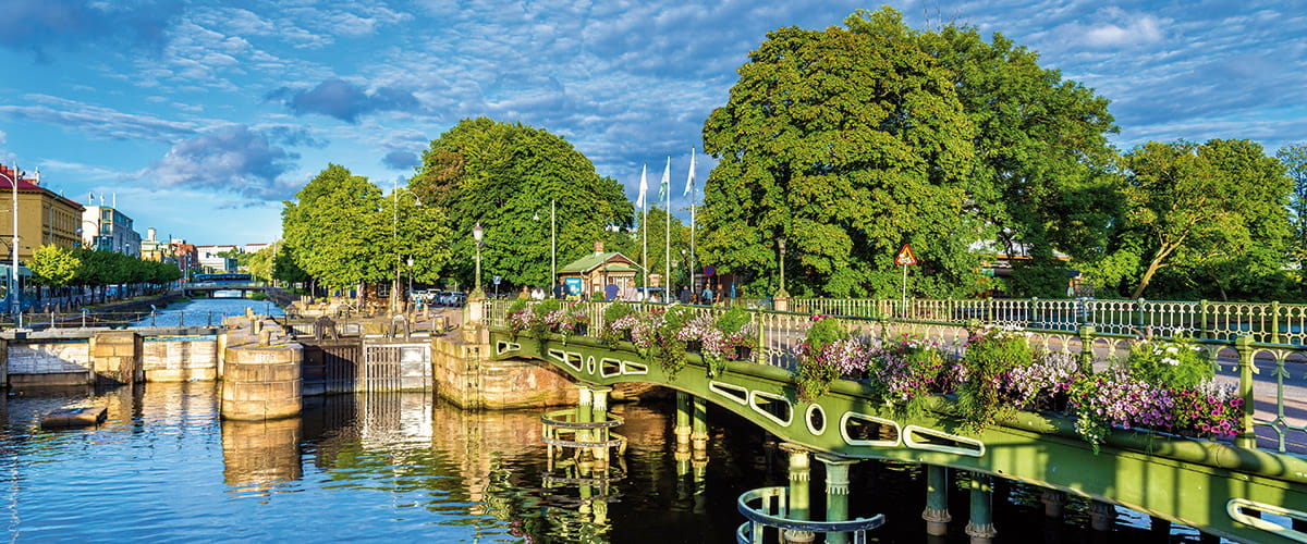 A view across a canal in Gothenburg, Sweden
